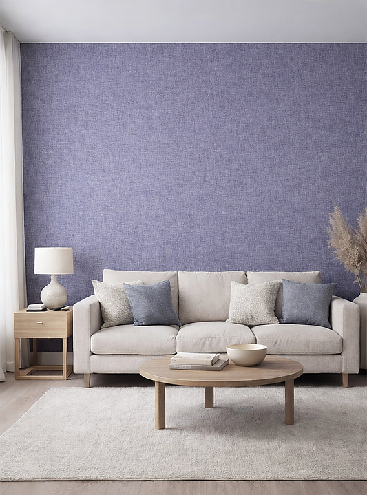 Periwinkle Commercial Vinyl Wallcovering 54" - Raised Square Texture